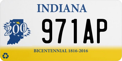 IN license plate 971AP
