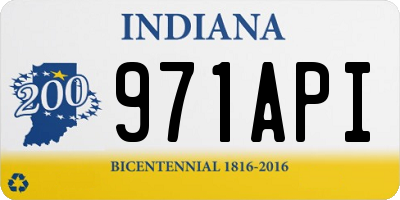 IN license plate 971API