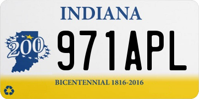 IN license plate 971APL
