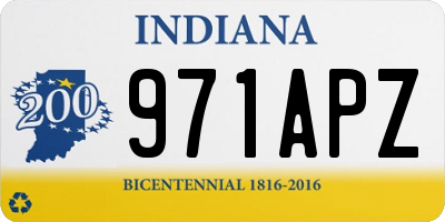 IN license plate 971APZ