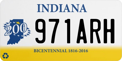 IN license plate 971ARH