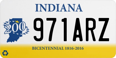 IN license plate 971ARZ