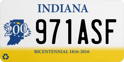IN license plate 971ASF