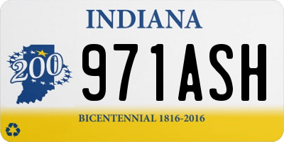 IN license plate 971ASH