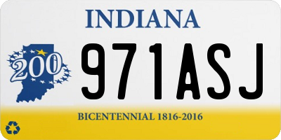 IN license plate 971ASJ