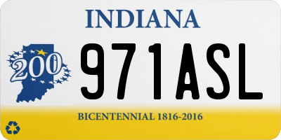IN license plate 971ASL