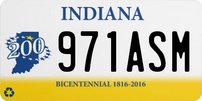 IN license plate 971ASM