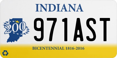 IN license plate 971AST