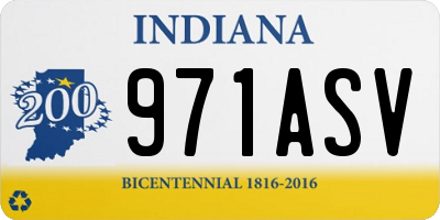 IN license plate 971ASV