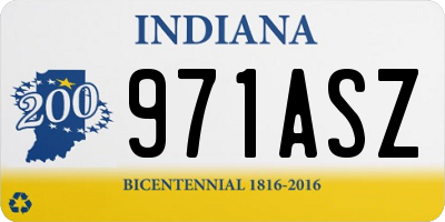 IN license plate 971ASZ