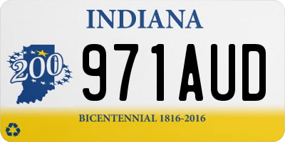 IN license plate 971AUD