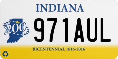 IN license plate 971AUL