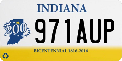 IN license plate 971AUP