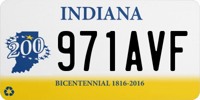 IN license plate 971AVF