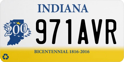 IN license plate 971AVR