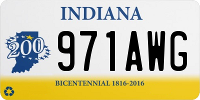 IN license plate 971AWG