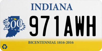 IN license plate 971AWH
