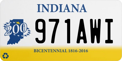 IN license plate 971AWI