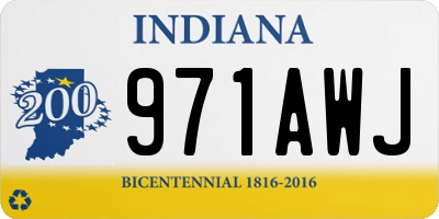 IN license plate 971AWJ