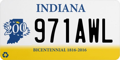 IN license plate 971AWL
