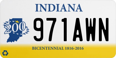IN license plate 971AWN