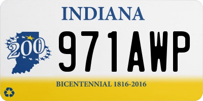 IN license plate 971AWP
