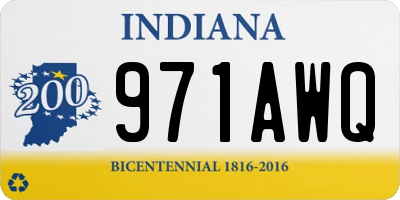 IN license plate 971AWQ