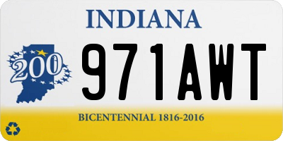 IN license plate 971AWT