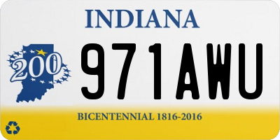IN license plate 971AWU