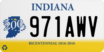 IN license plate 971AWV