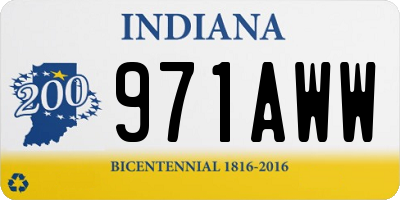 IN license plate 971AWW