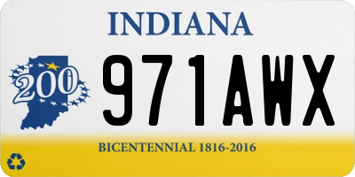 IN license plate 971AWX