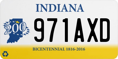 IN license plate 971AXD