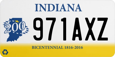 IN license plate 971AXZ