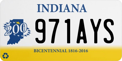IN license plate 971AYS