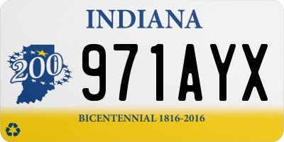 IN license plate 971AYX