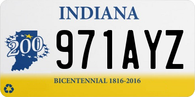 IN license plate 971AYZ