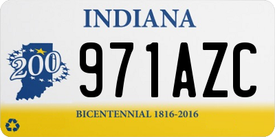 IN license plate 971AZC