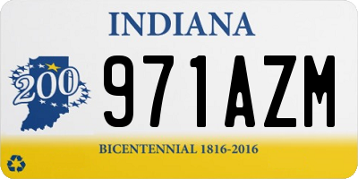 IN license plate 971AZM