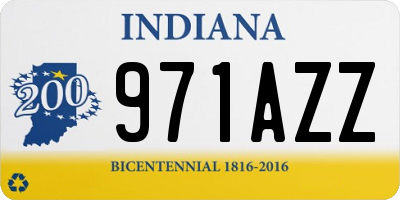 IN license plate 971AZZ