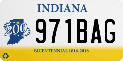 IN license plate 971BAG