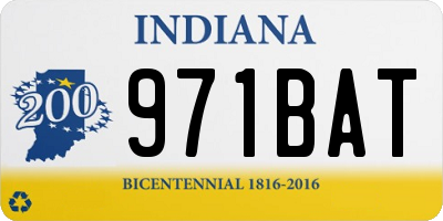 IN license plate 971BAT