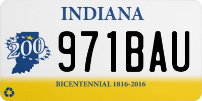 IN license plate 971BAU