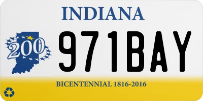 IN license plate 971BAY