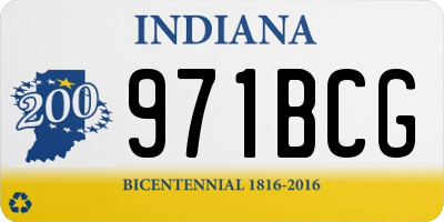 IN license plate 971BCG