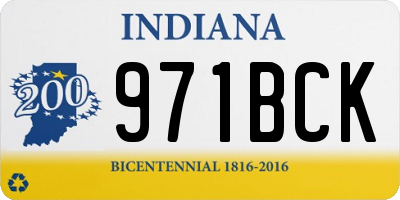 IN license plate 971BCK