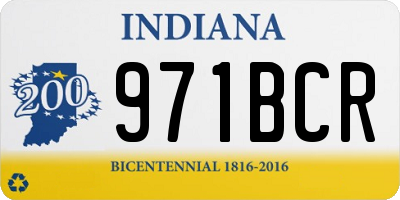 IN license plate 971BCR
