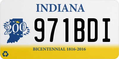 IN license plate 971BDI