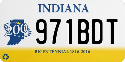 IN license plate 971BDT