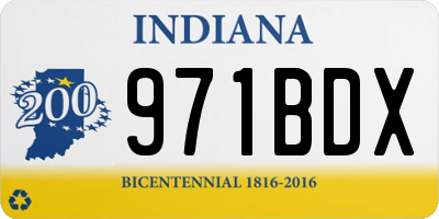 IN license plate 971BDX